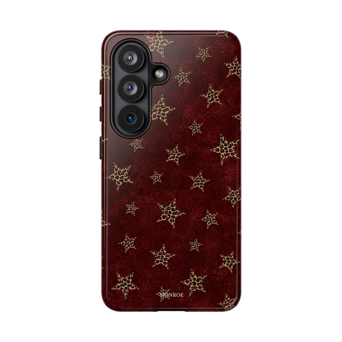 Burgundy Leopard Star Tough Case