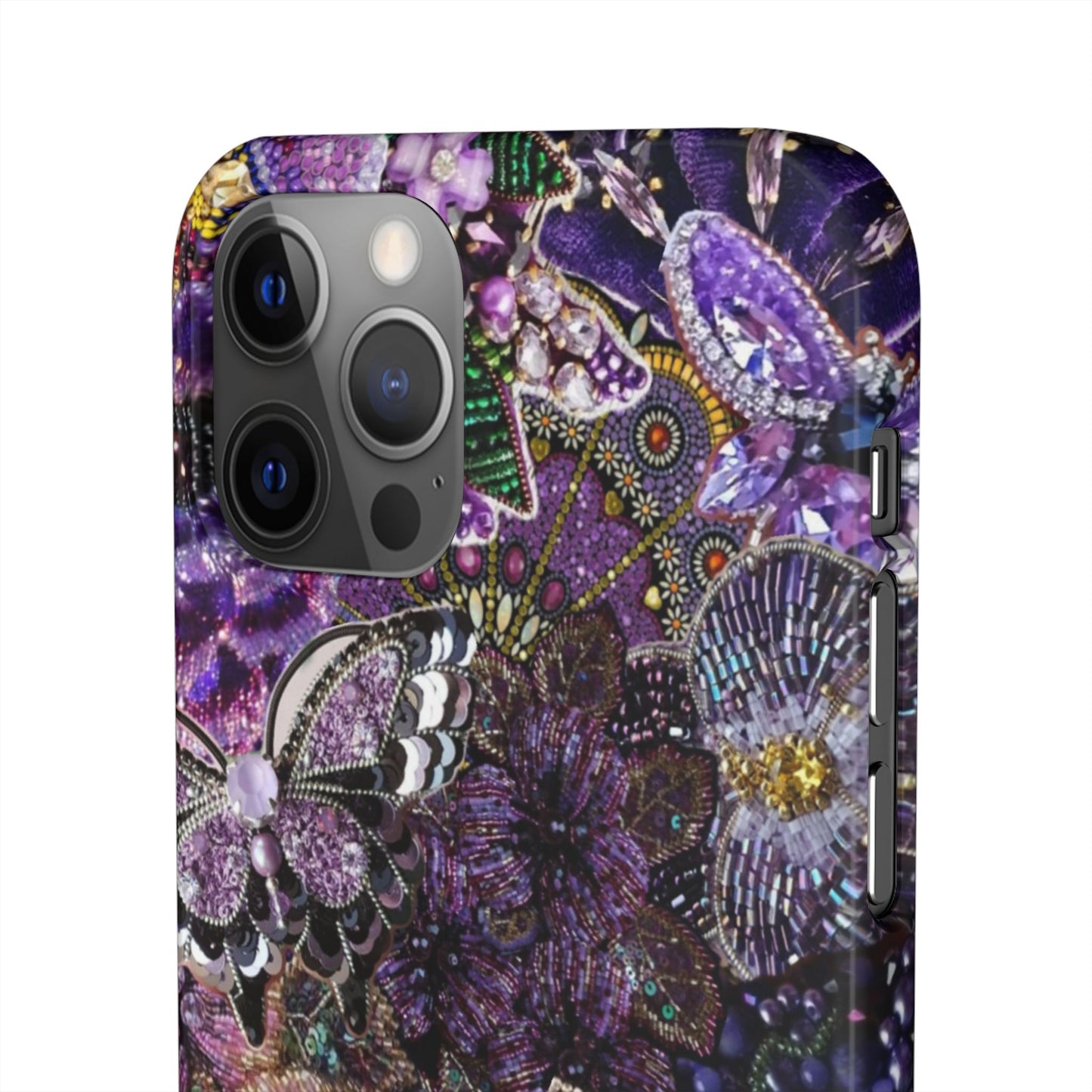 Purple Floral Butterfly Case