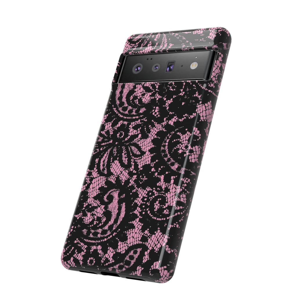 Pink Lace Pattern Tough Phone Case