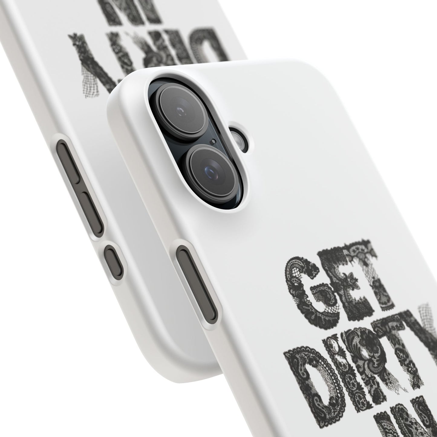 Get Dirty in Paris White Snap Case