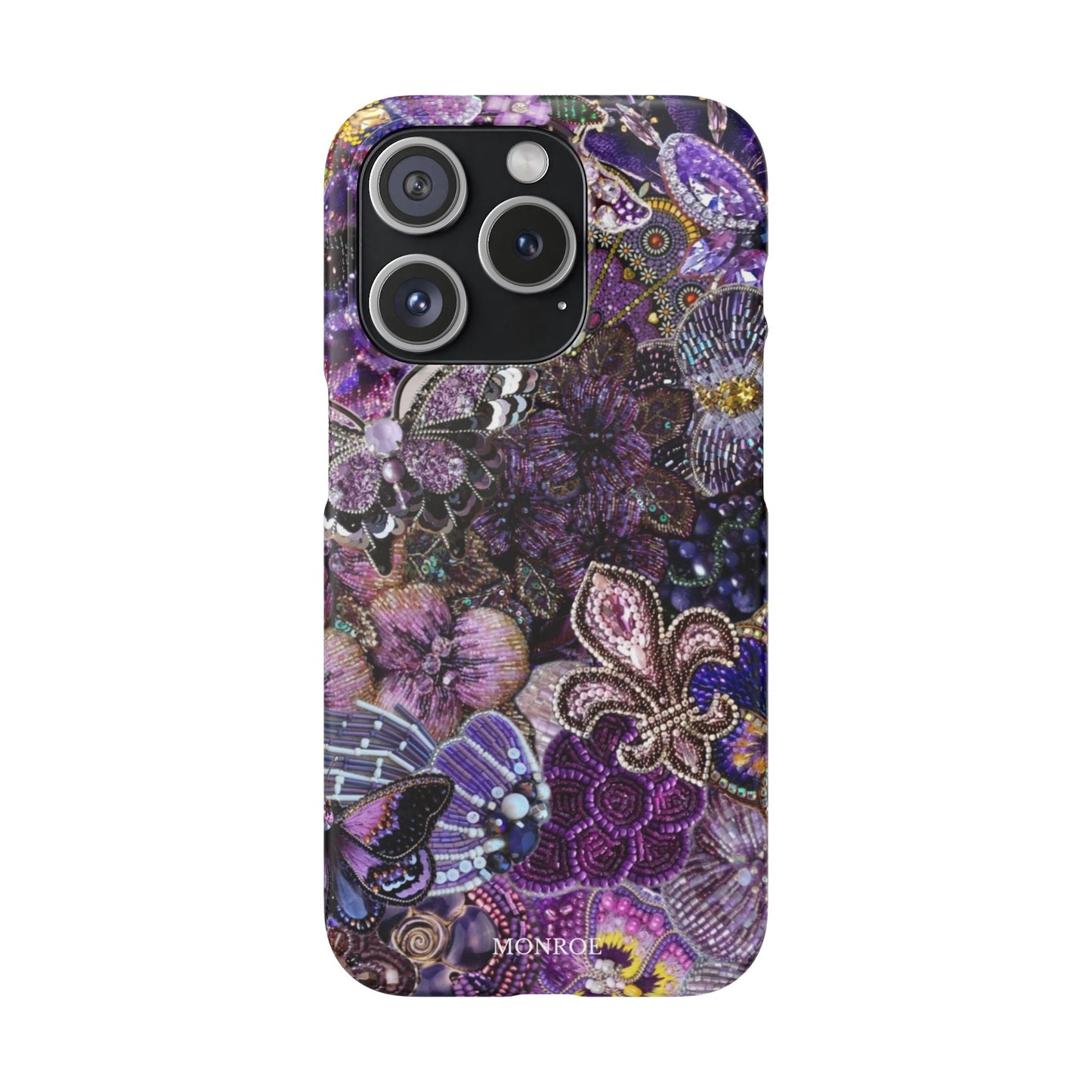 Purple Floral Butterfly Case