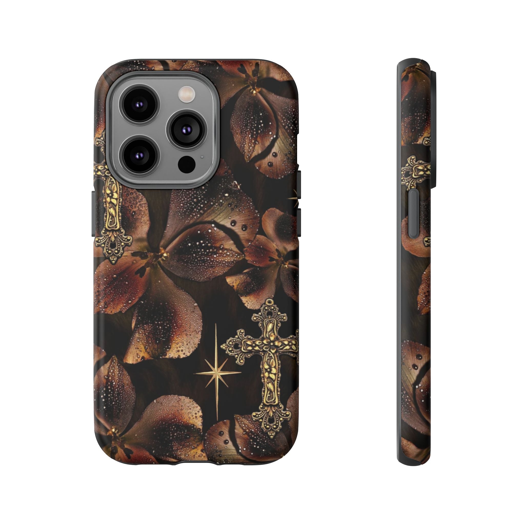 Floral Cross Pattern Tough Case