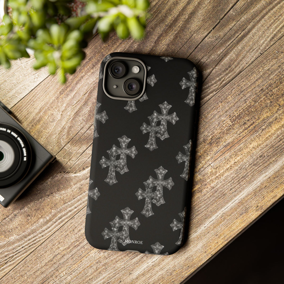 Black Crystal Cross Tough Case