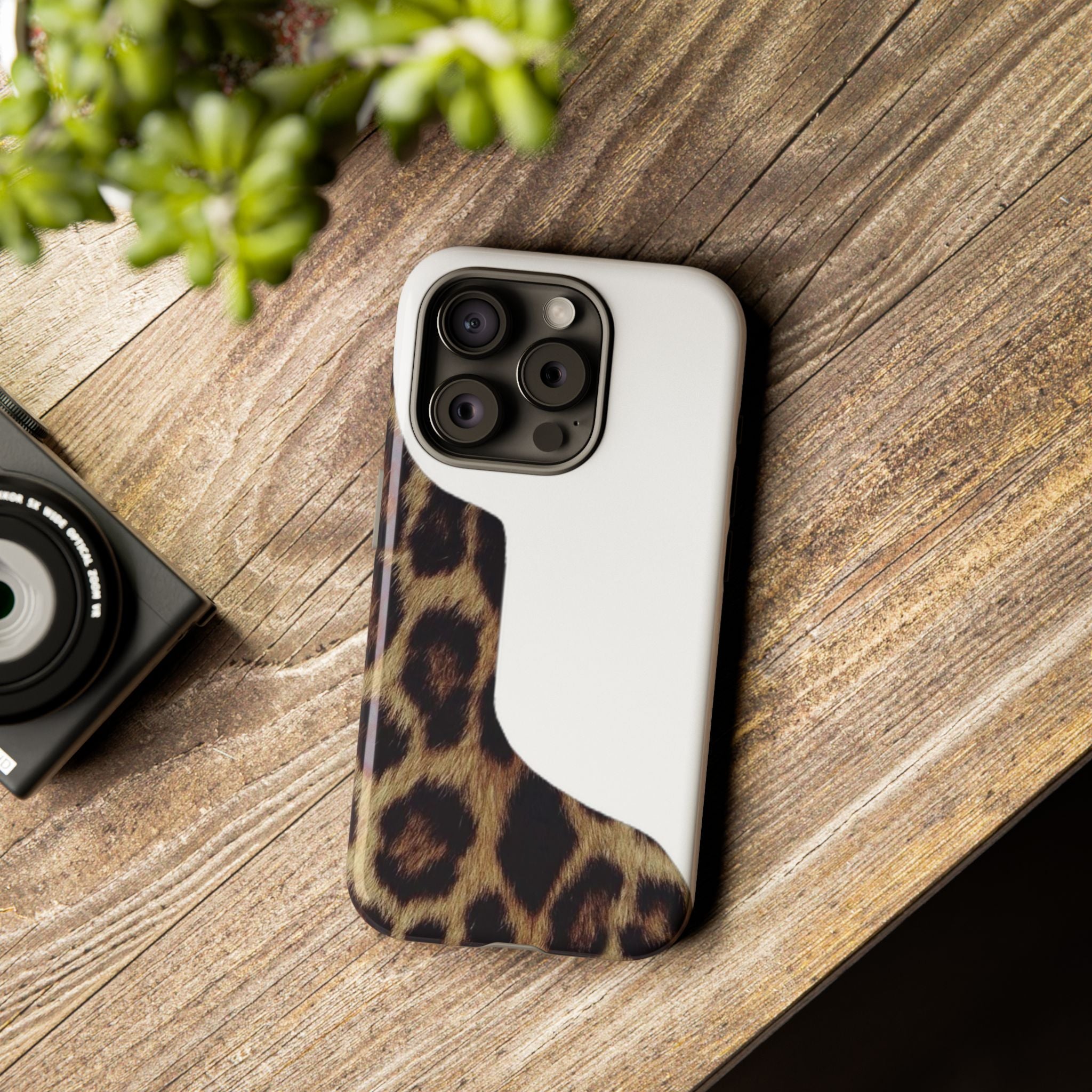 Half Cheetah Print Phone Case