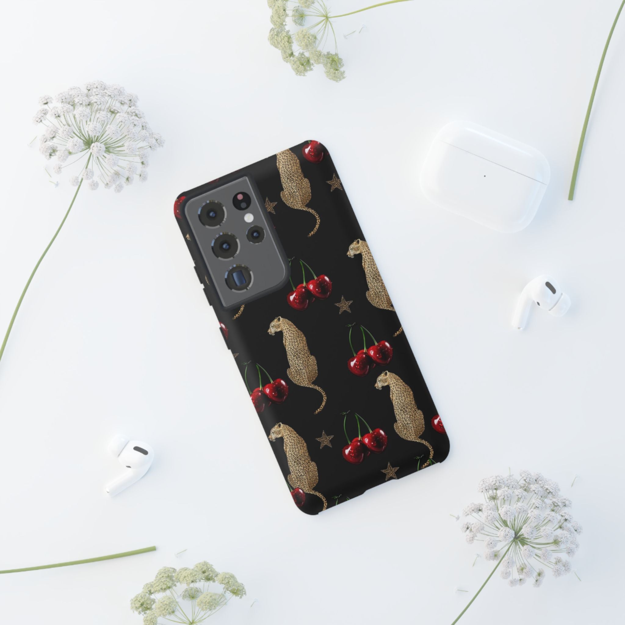Leopards & Cherries Phone Case
