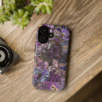 Purple Fleur-de-Lis Floral Tough Phone Case