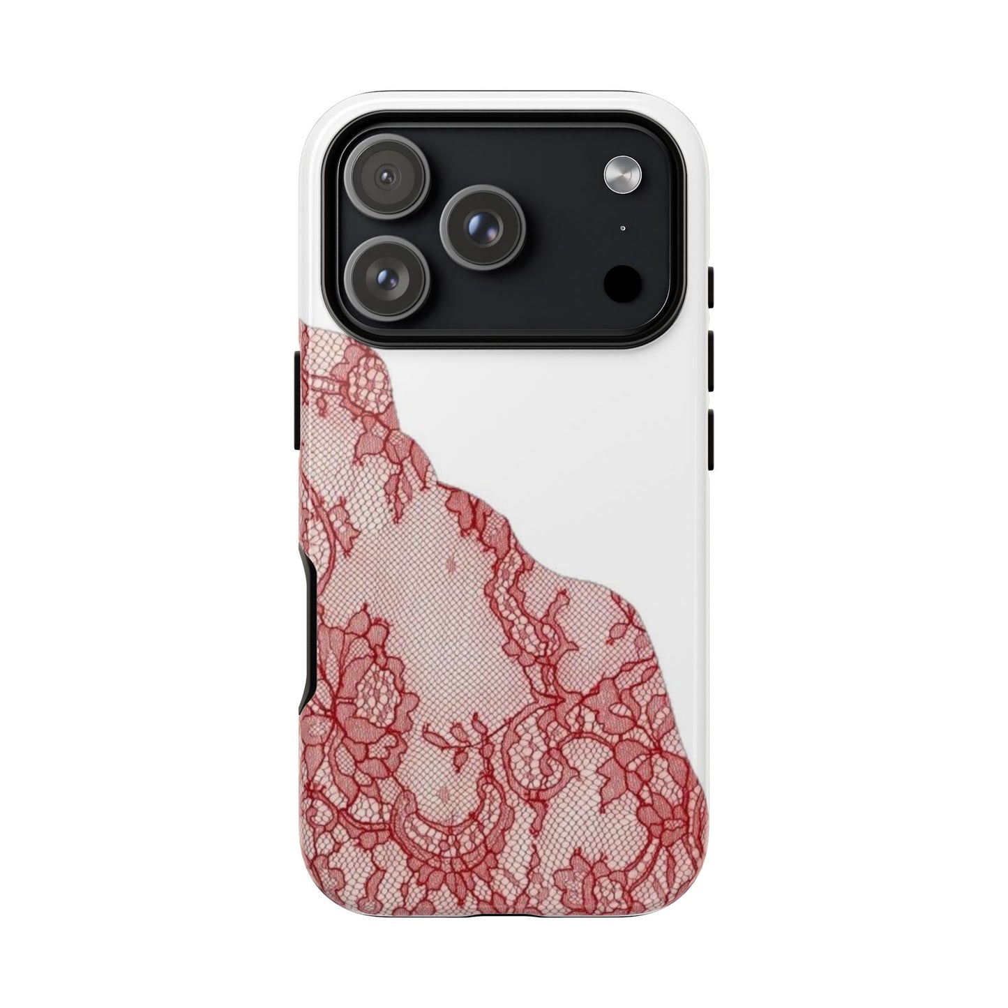 Red Lace Edge Tough Phone Case