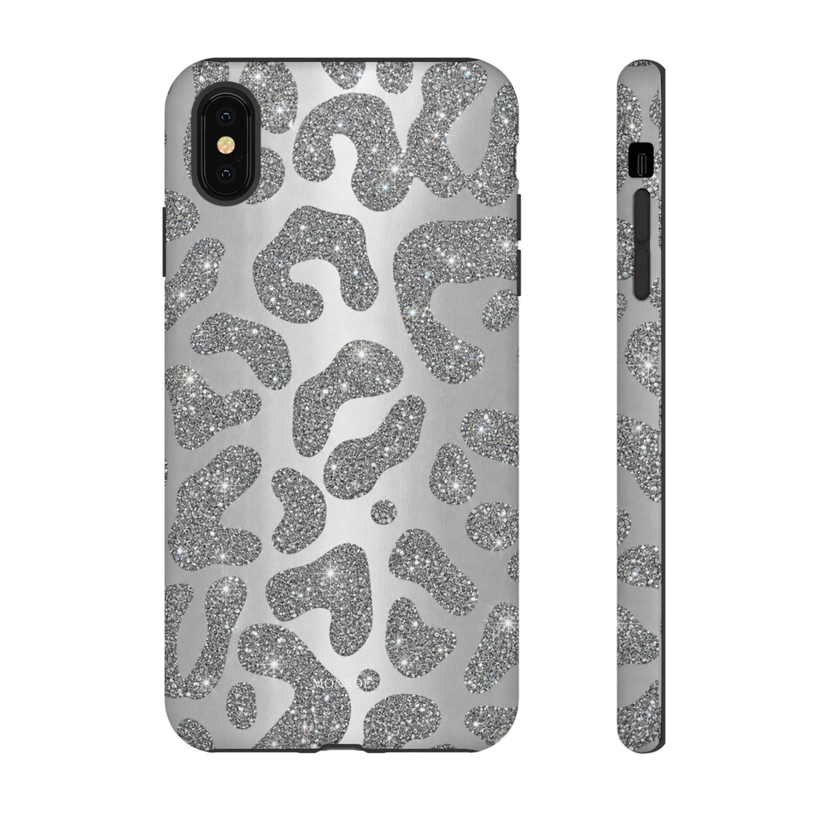 Silver Glitter Leopard Tough Case