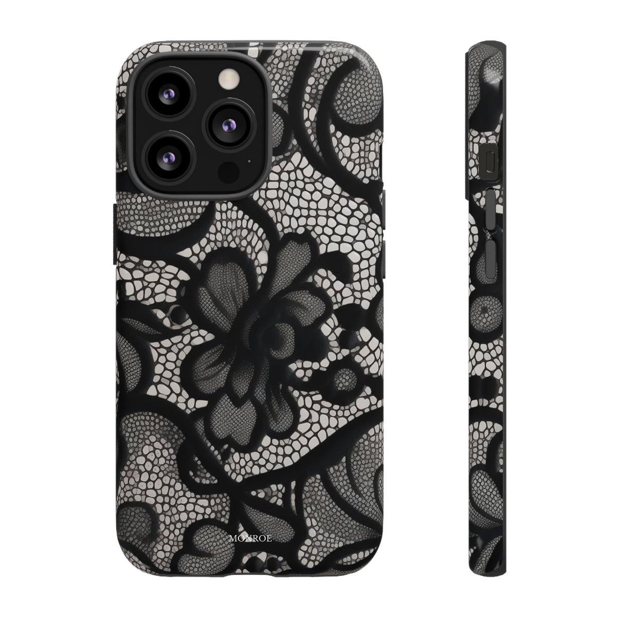 Black Vintage Lace Tough Case
