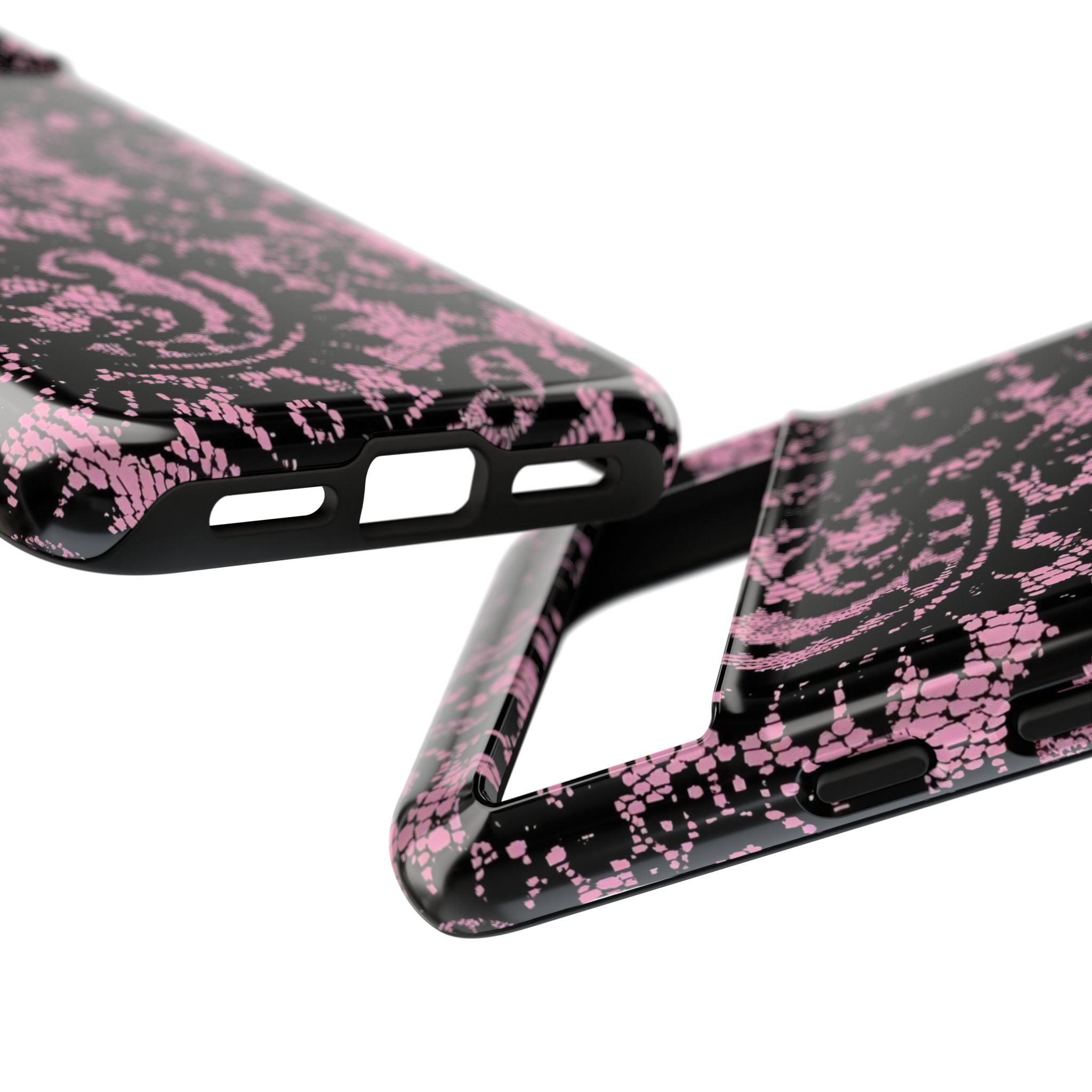 Pink Lace Pattern Tough Phone Case