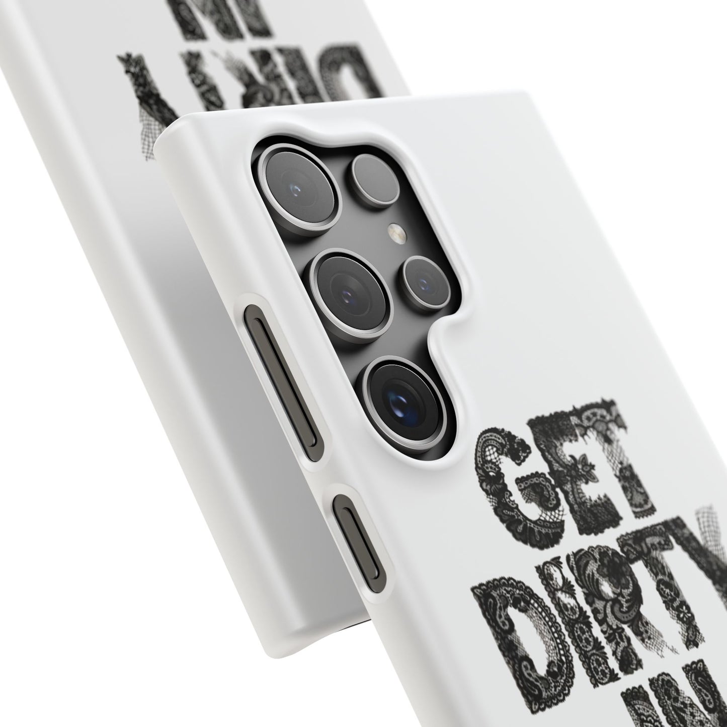 Get Dirty in Paris White Snap Case