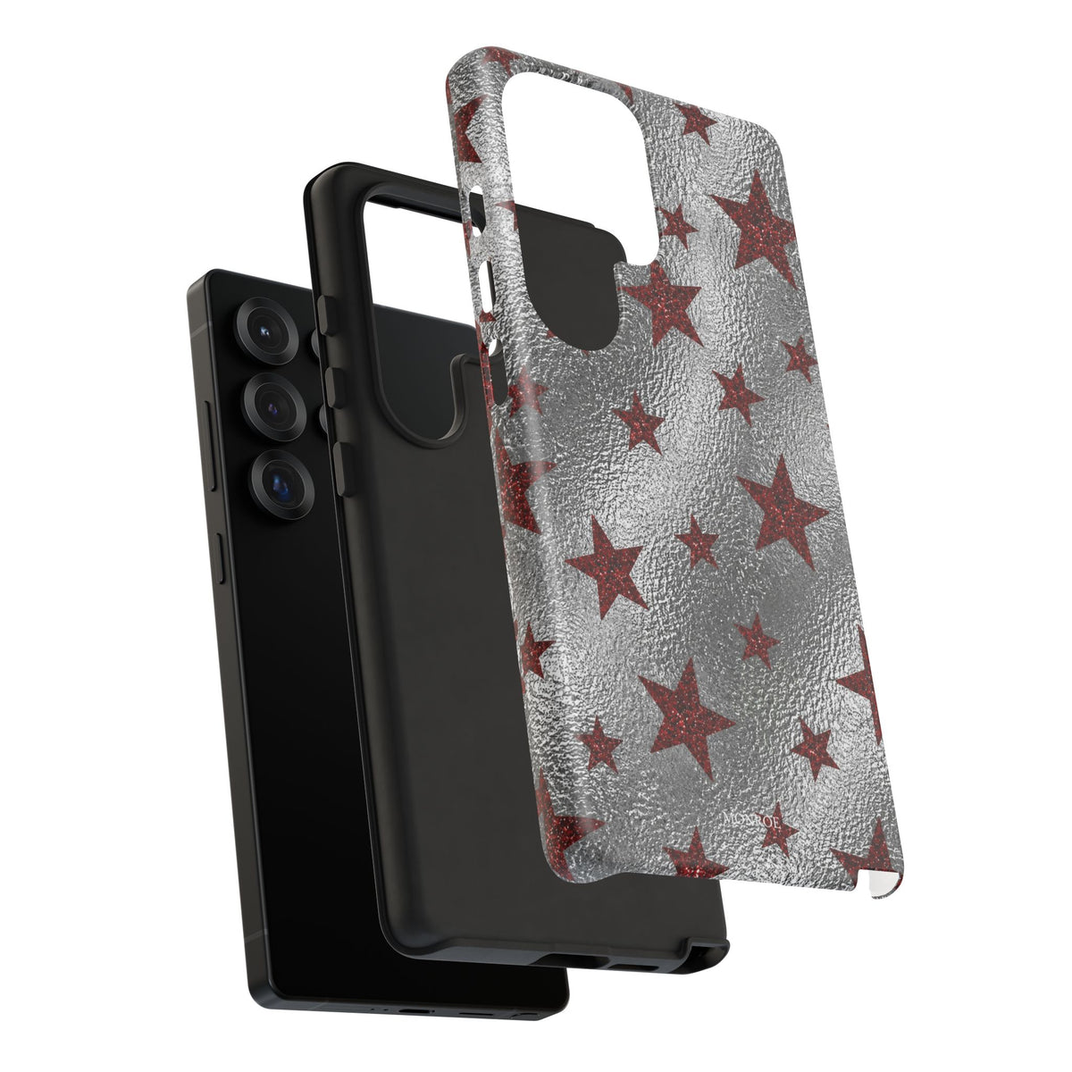 Silver Red Starry Tough Case