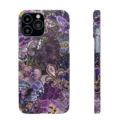 Purple Floral Butterfly Case
