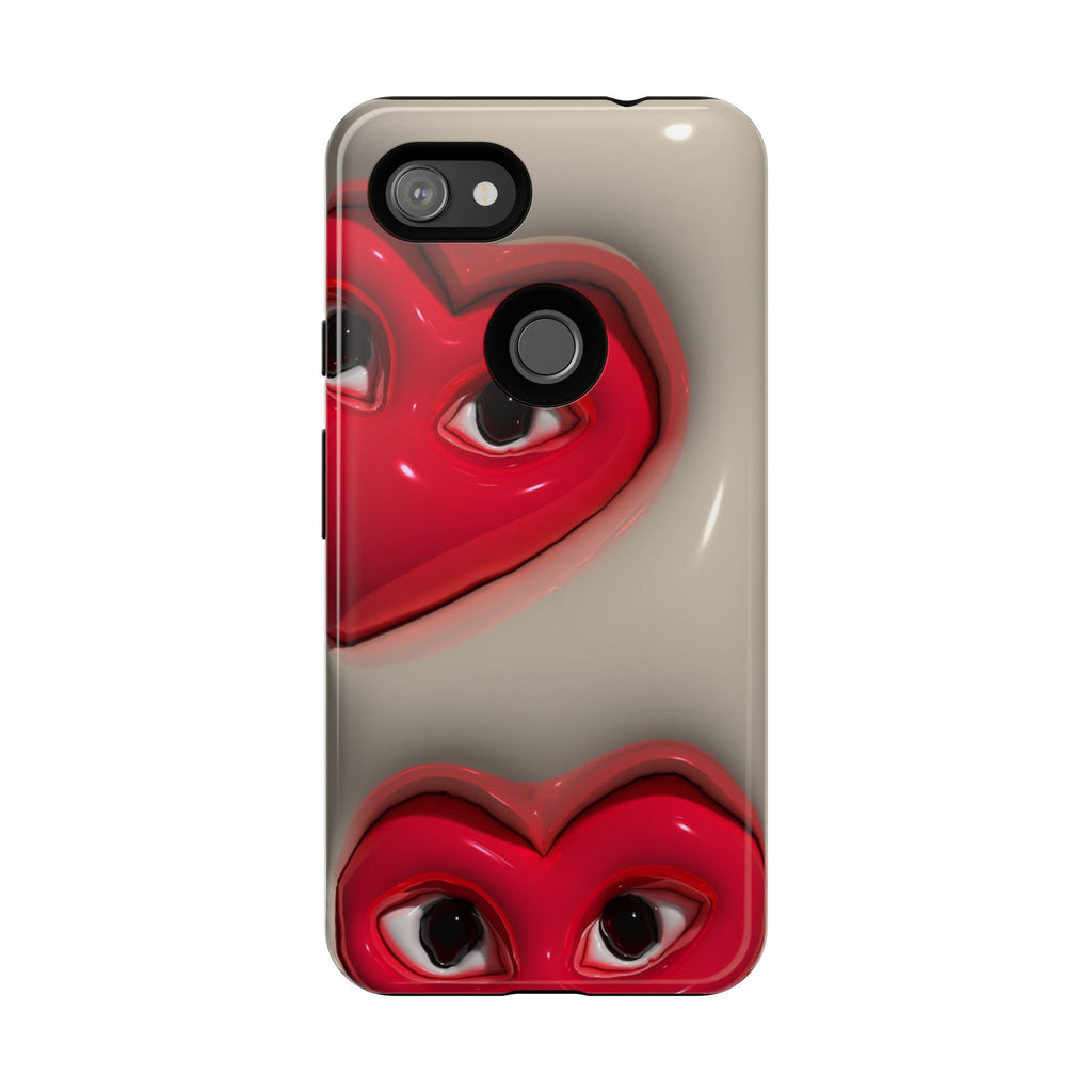 3D Hearts Phone Case