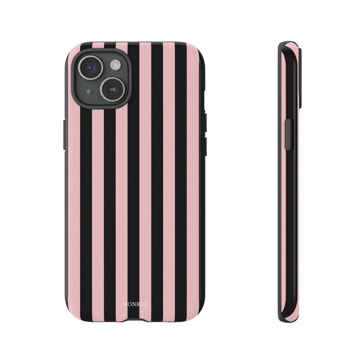 Striped Pink & Black Tough Case