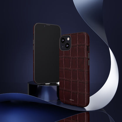 Burgundy Croc Tough Case