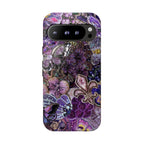 Purple Fleur-de-Lis Floral Tough Phone Case
