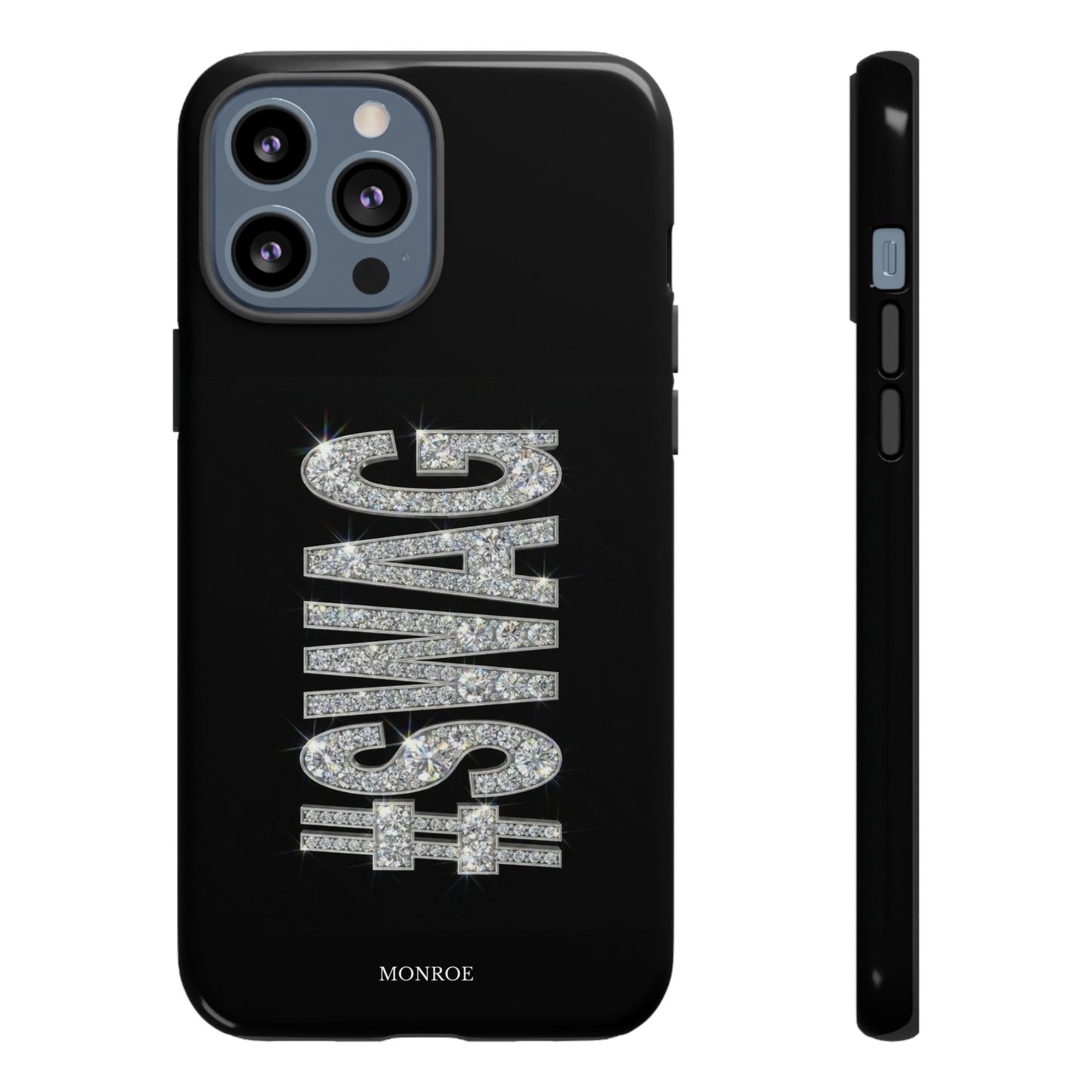 “#SWAG” Black Bling Tough Case