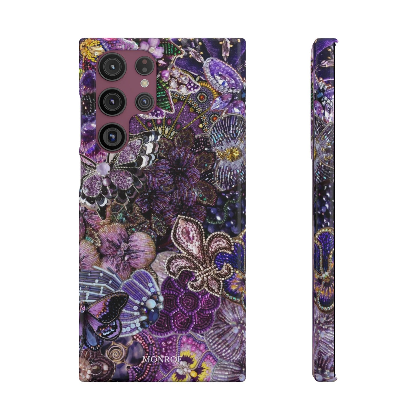 Purple Floral Butterfly Case