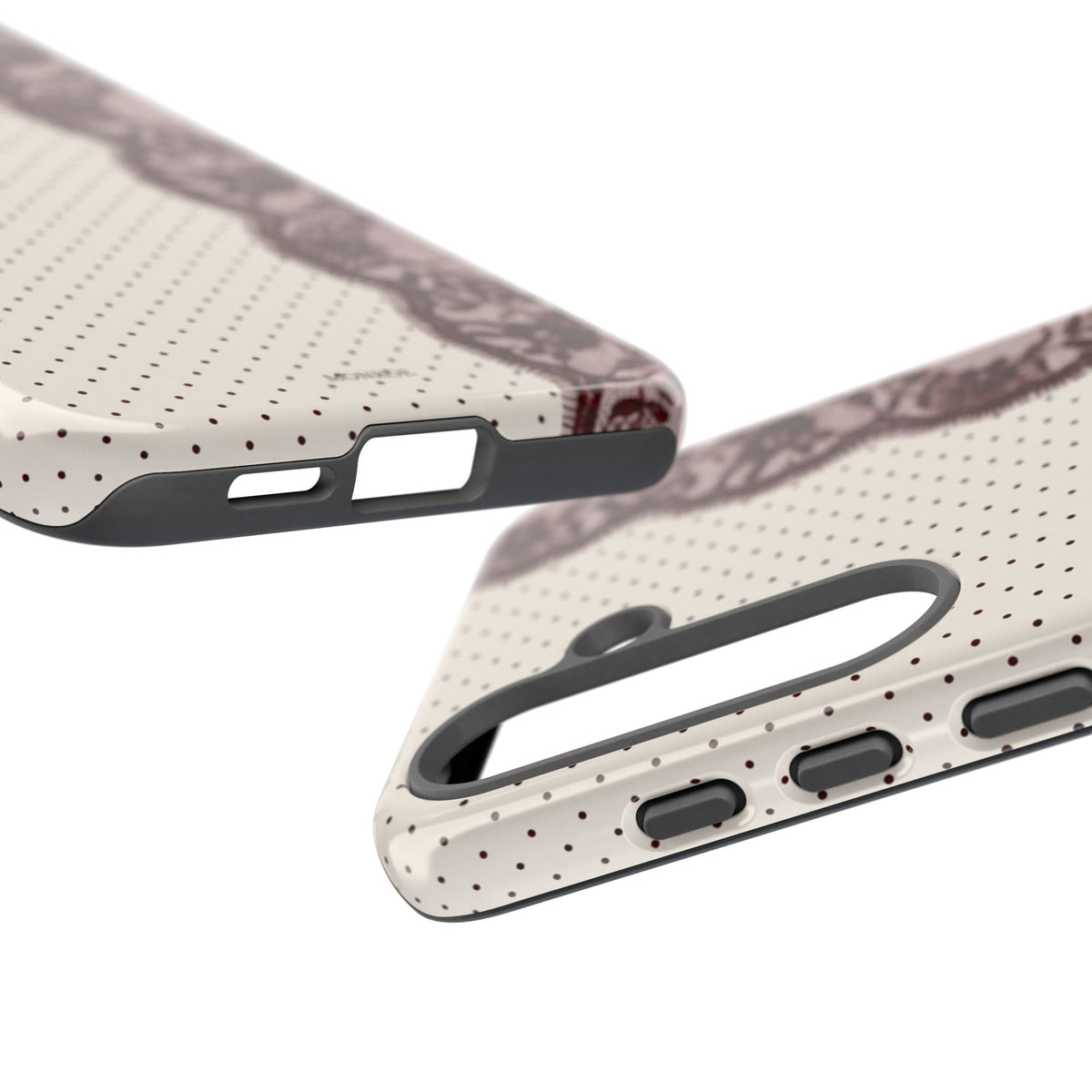 Burgundy Lace Edge Tough Case