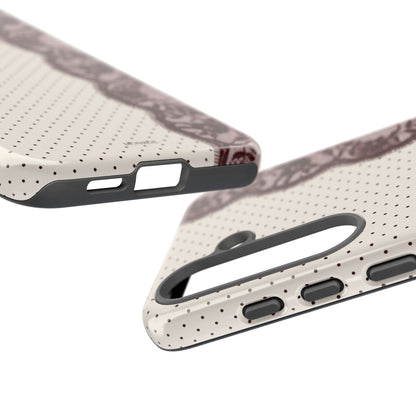 Burgundy Lace Edge Tough Case
