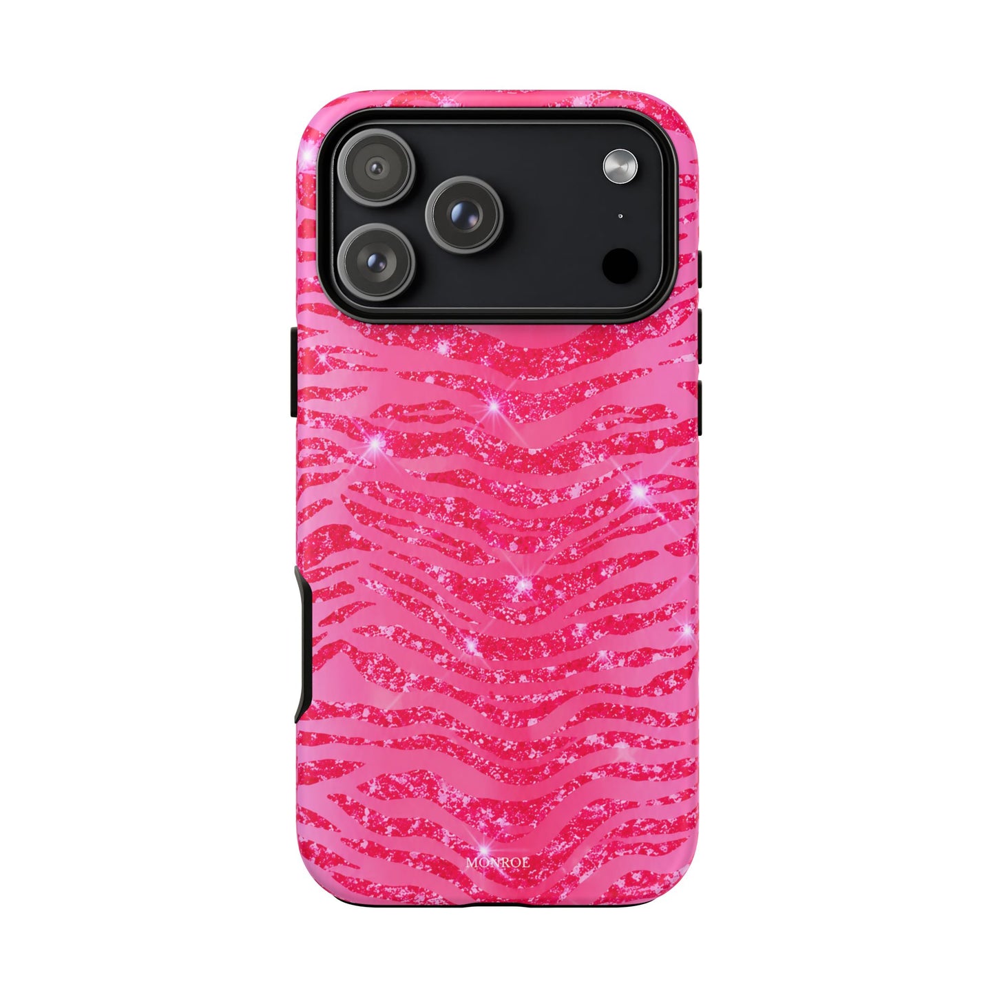 Pink Glitter Zebra Tough Case