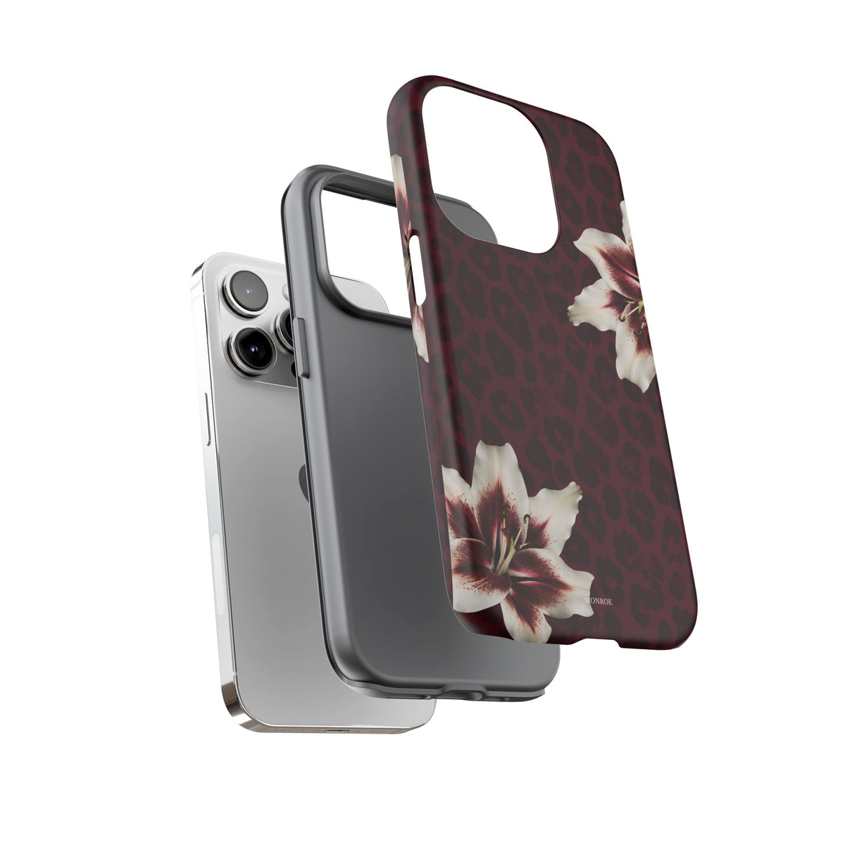 Burgundy Lily Leopard Tough Case
