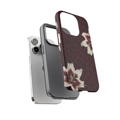 Burgundy Lily Leopard Tough Case