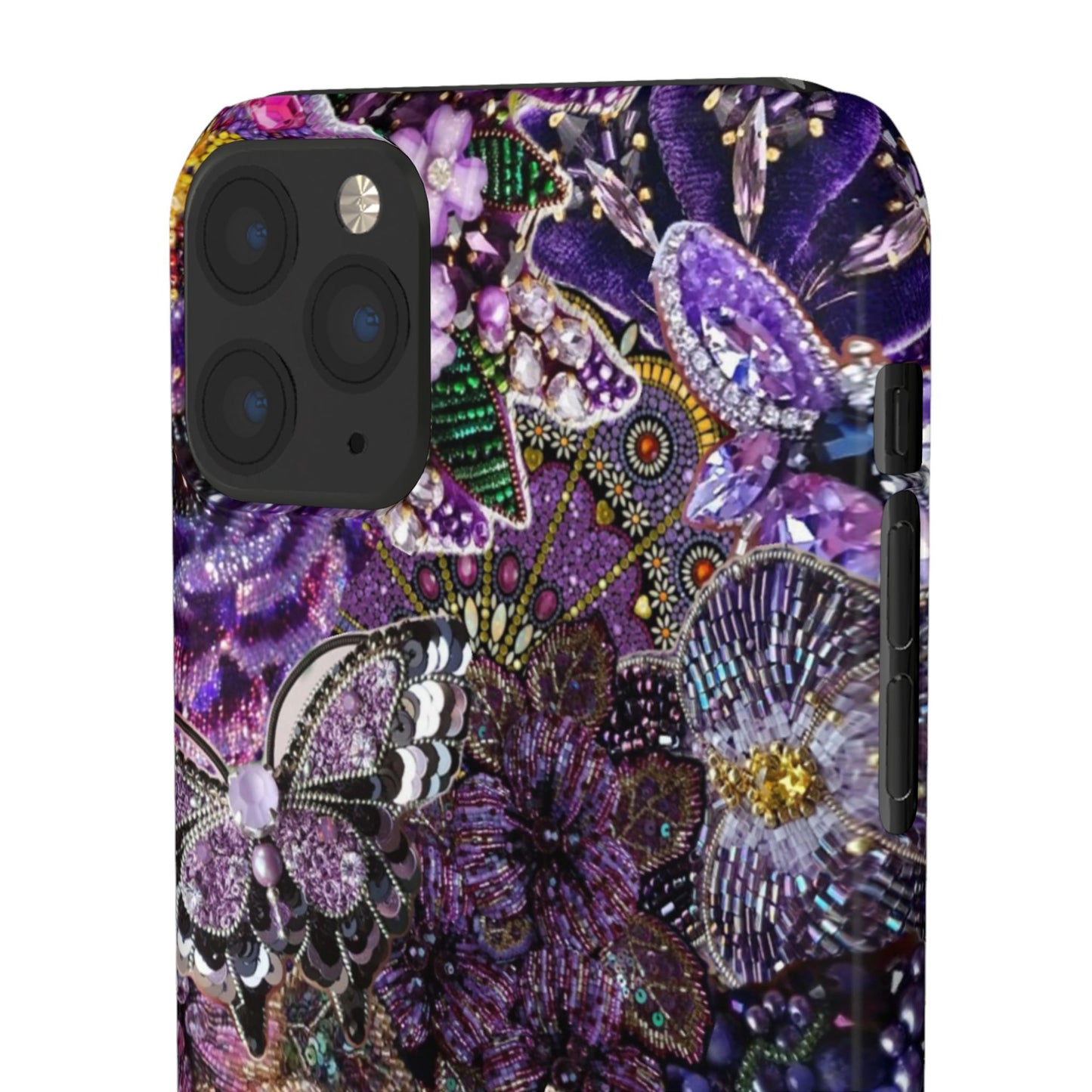 Purple Floral Butterfly Case