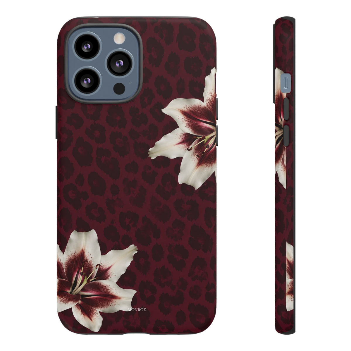 Burgundy Lily Leopard Tough Case