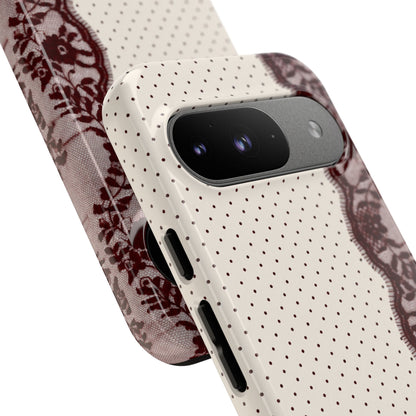Burgundy Lace Edge Tough Case