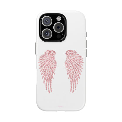 White & Pink Wings Tough Case