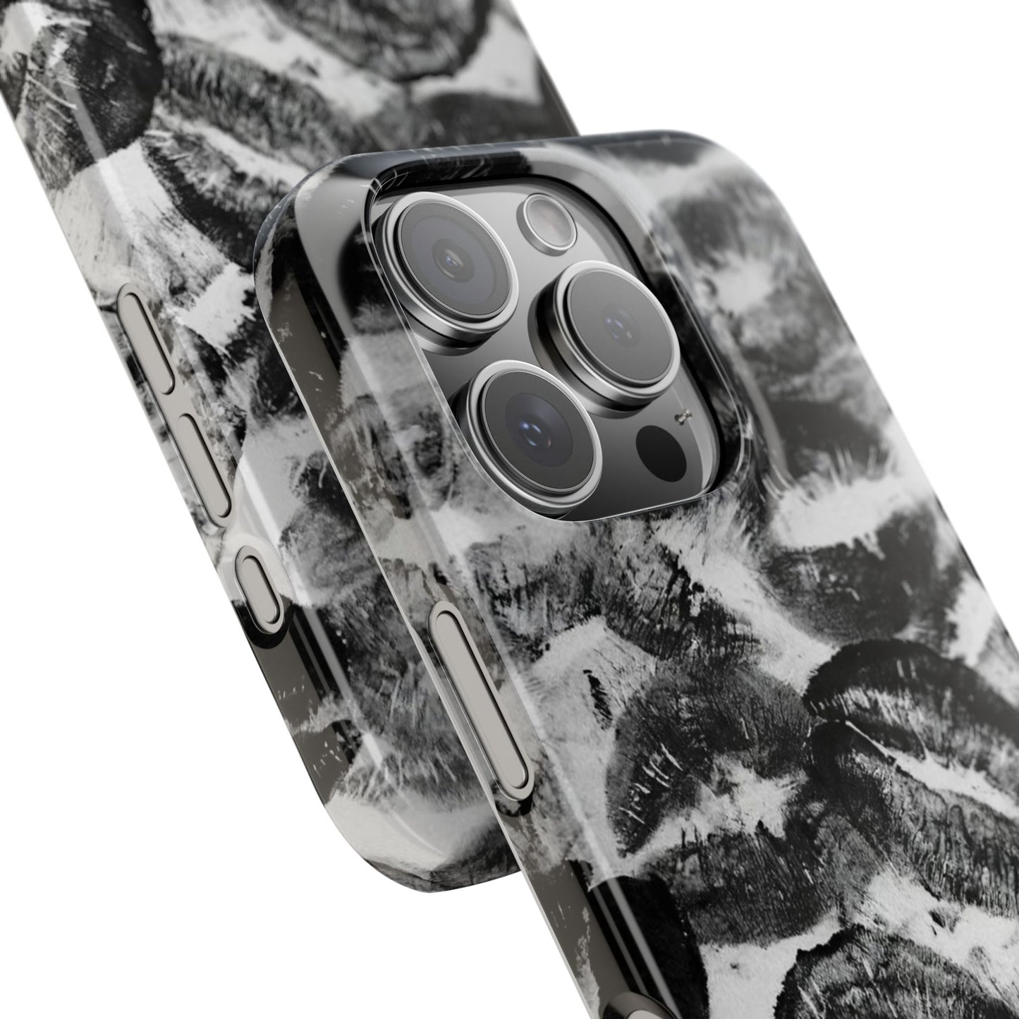 Black & White Kiss Print Case