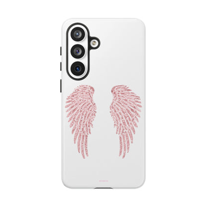 White & Pink Wings Tough Case
