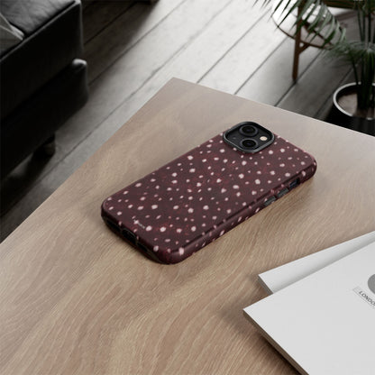 Burgundy Spotted Fur Tough Case