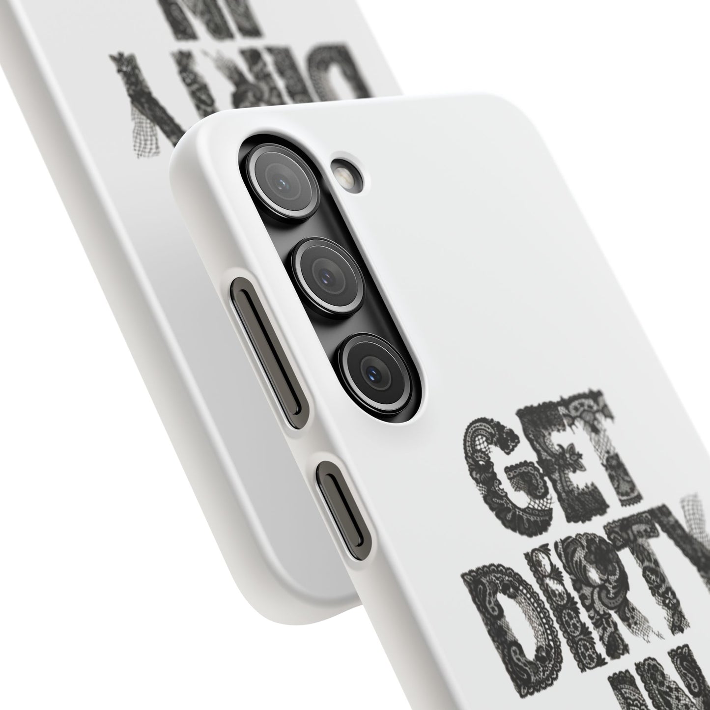 Get Dirty in Paris White Snap Case
