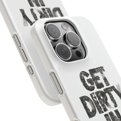 Get Dirty in Paris White Snap Case