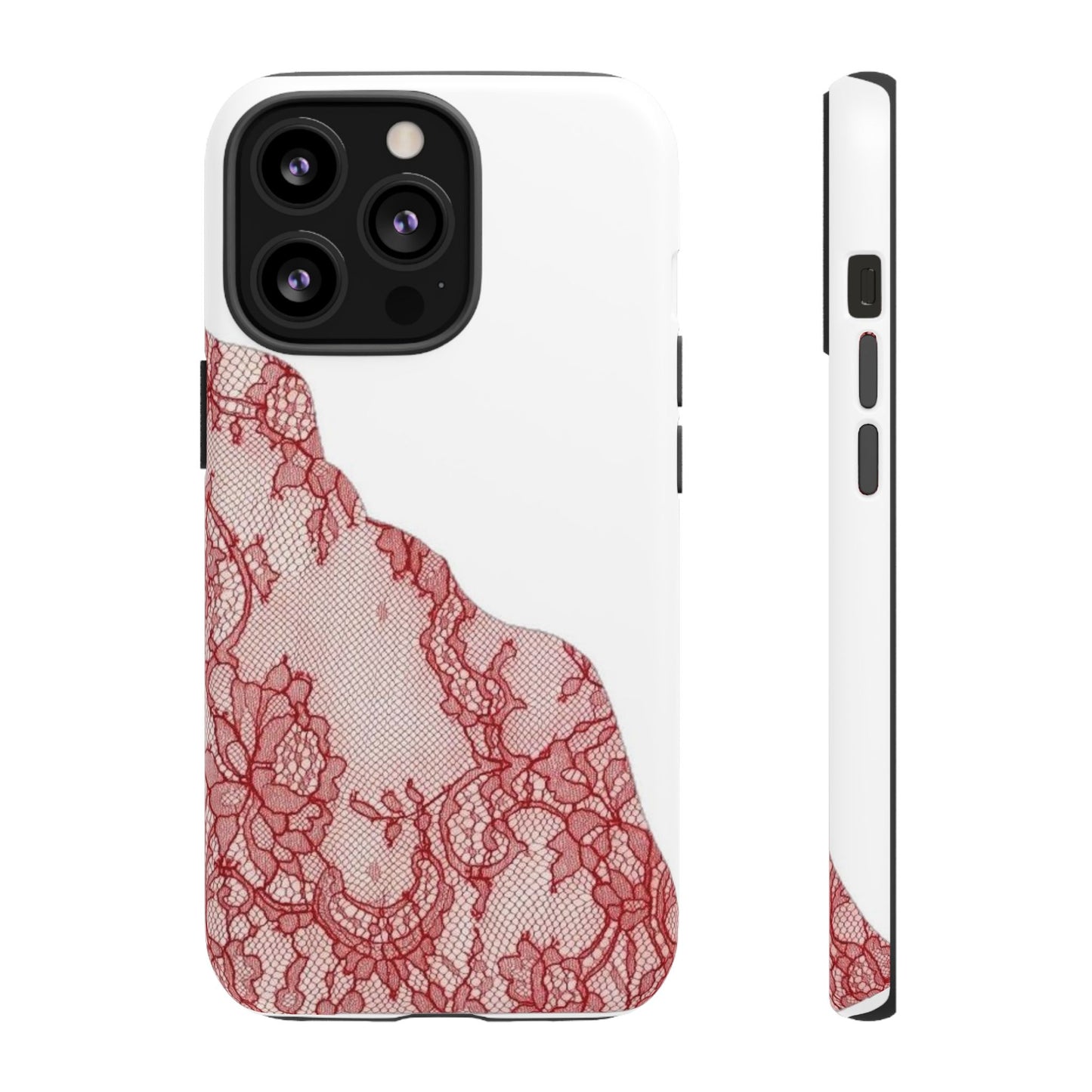 Red Lace Edge Tough Phone Case