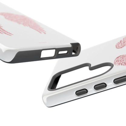 White & Pink Wings Tough Case
