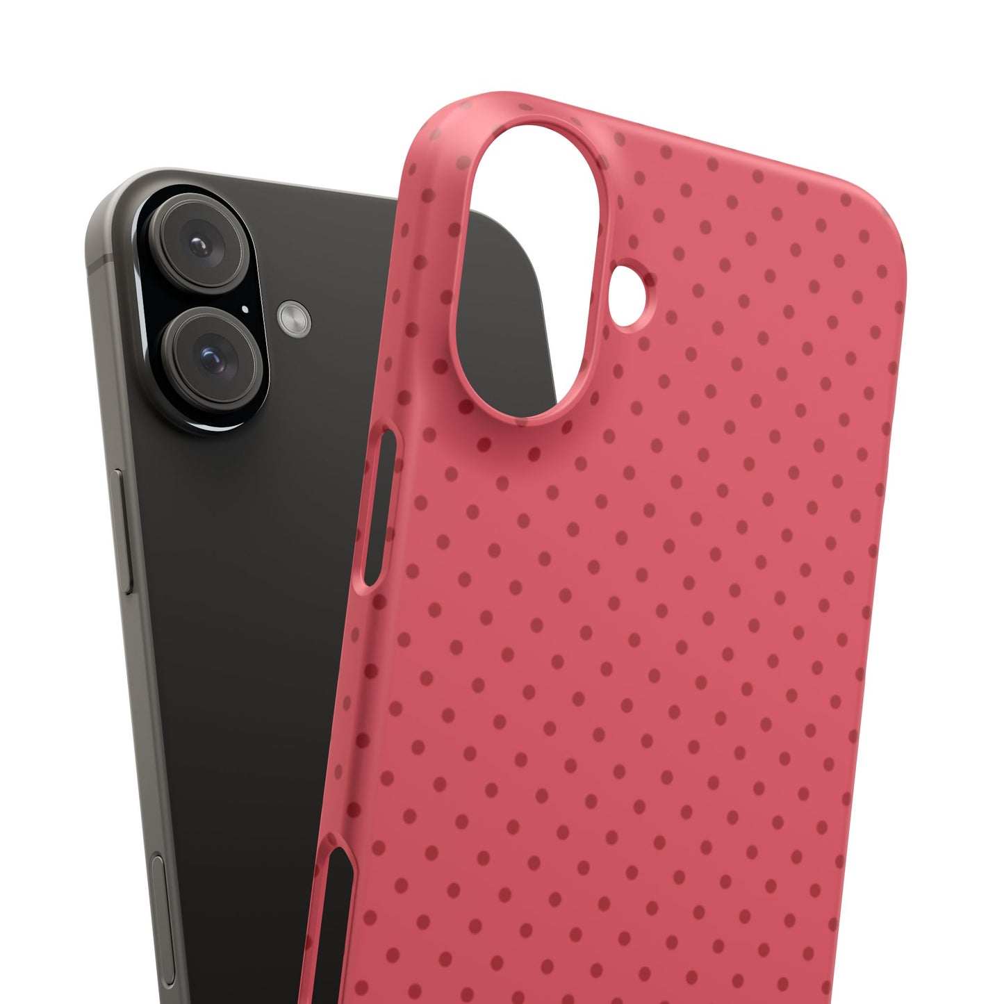 Coral Polka Dot Snap Phone Case