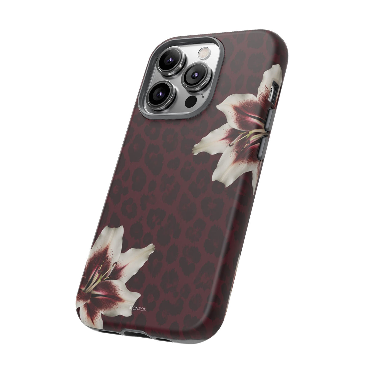Burgundy Lily Leopard Tough Case