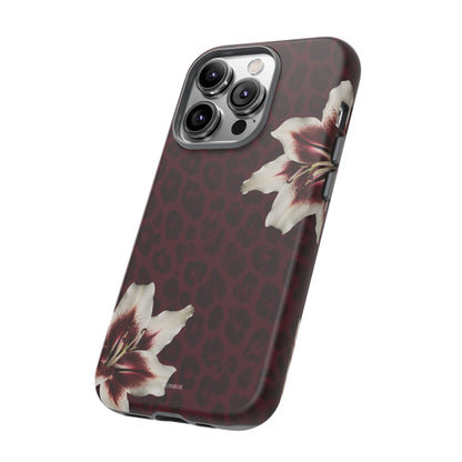 Burgundy Lily Leopard Tough Case