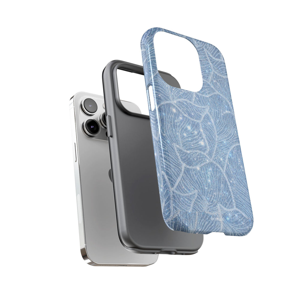 Glacier Blue Floral Tough Case