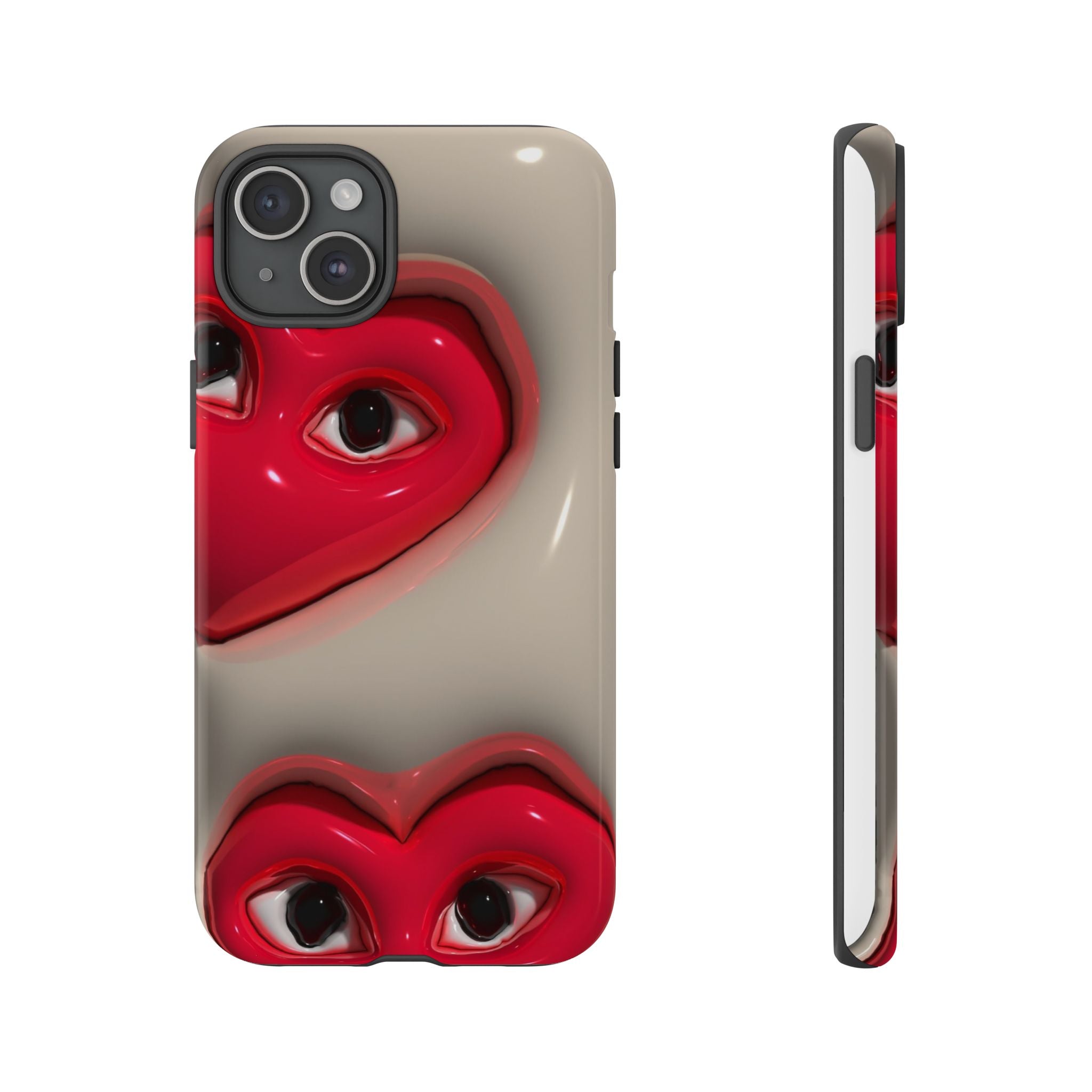 3D Hearts Phone Case