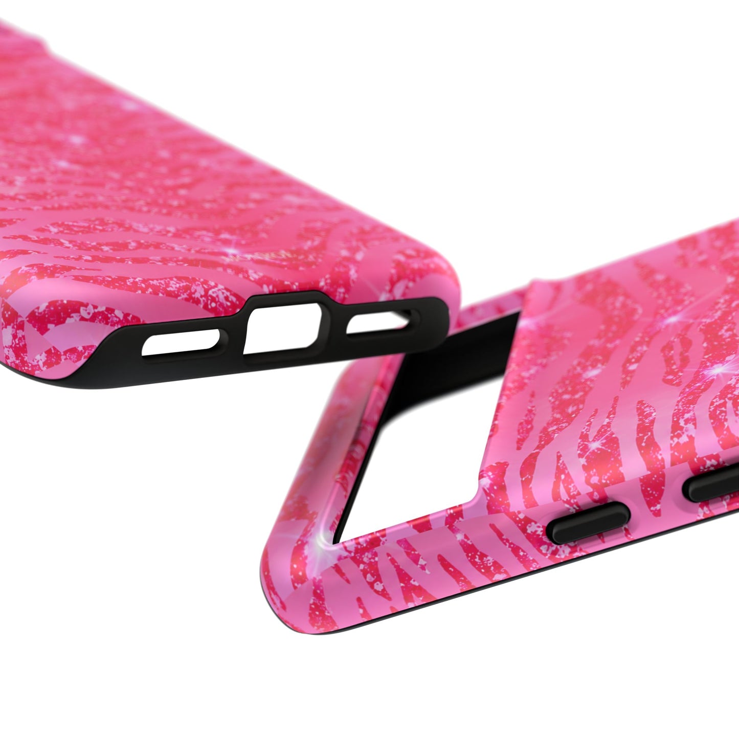 Pink Glitter Zebra Tough Case
