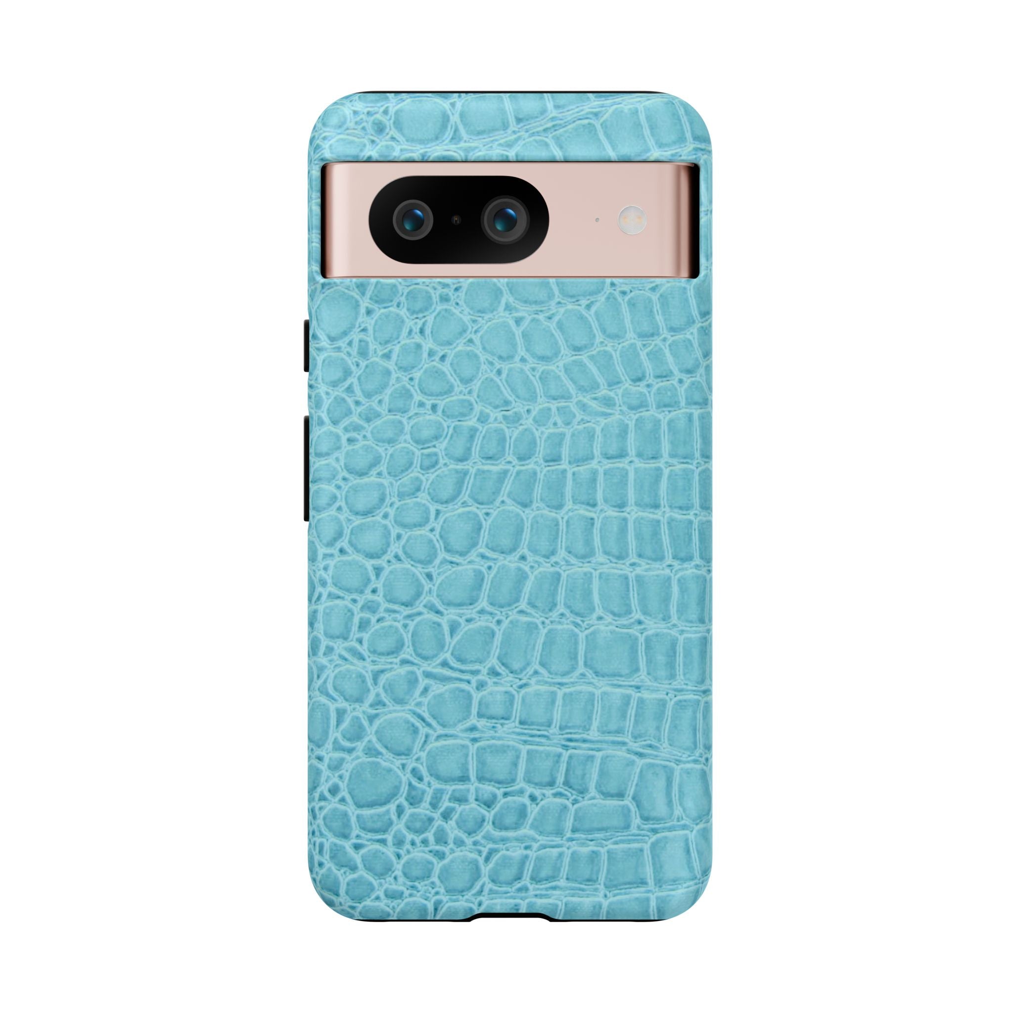 Croc Embossed Turquoise Phone Case