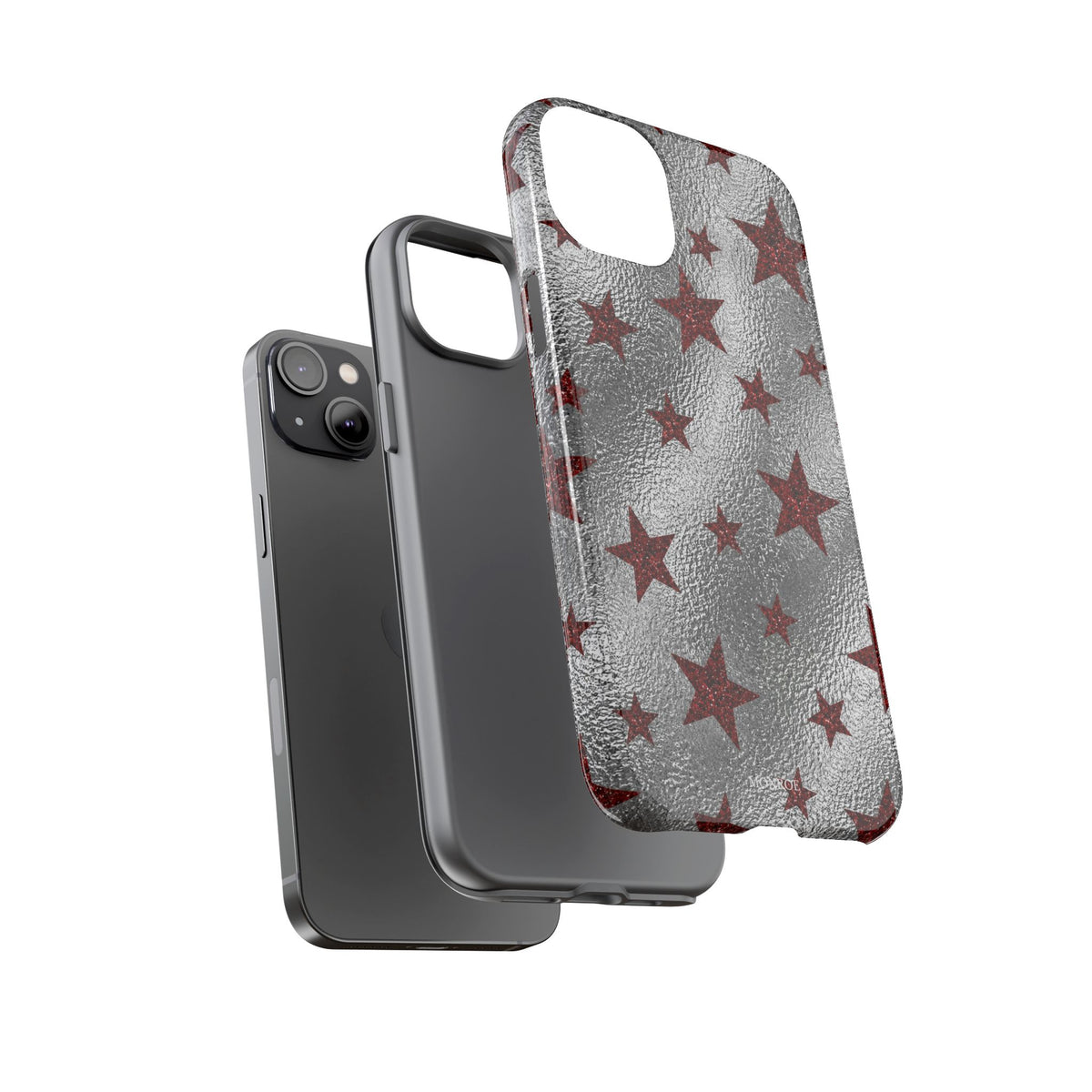 Silver Red Starry Tough Case