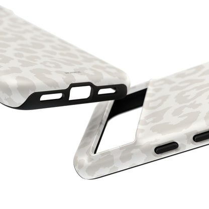 White Leopard Print Tough Case