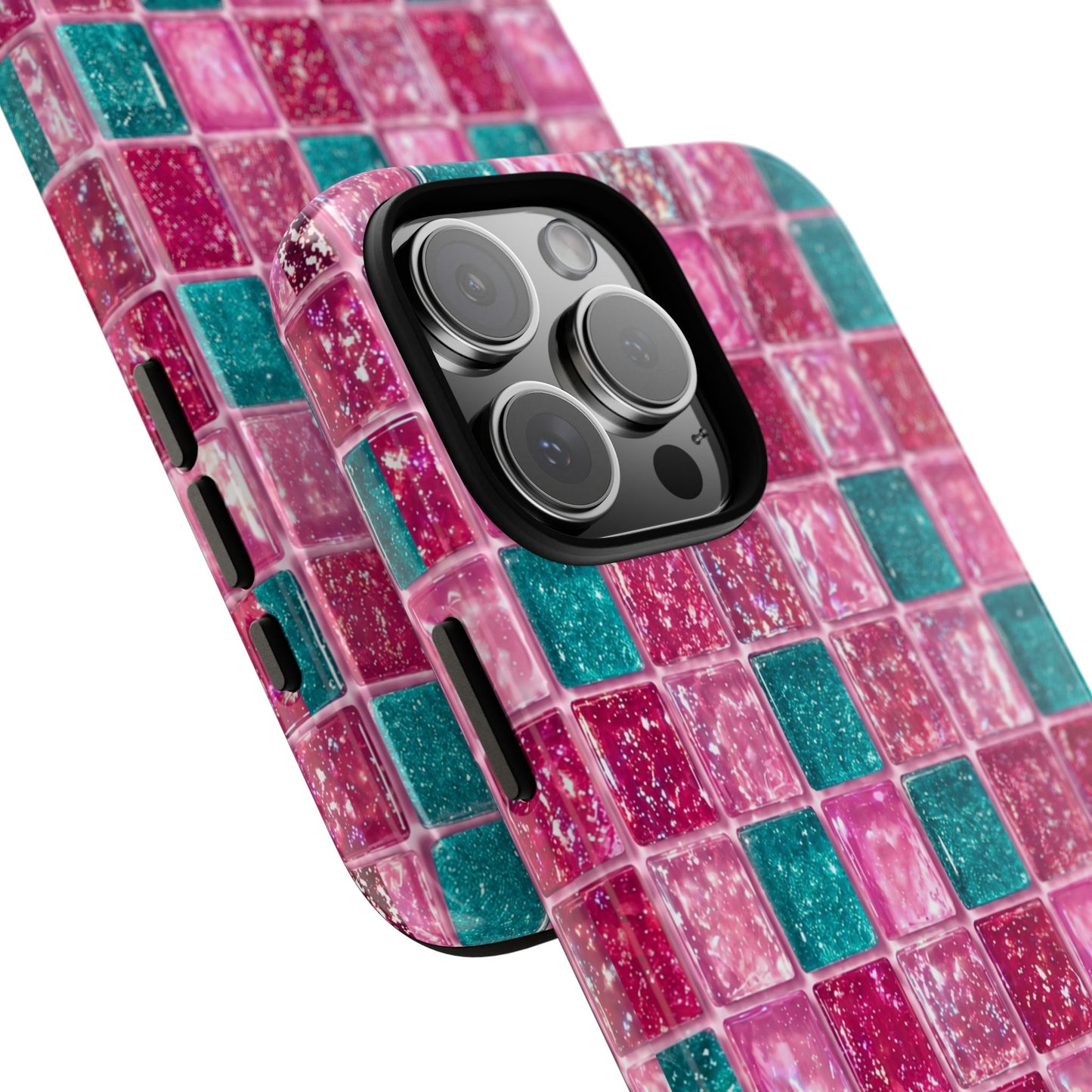 Pink Teal Mosaic Tough Case