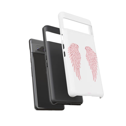 White & Pink Wings Tough Case